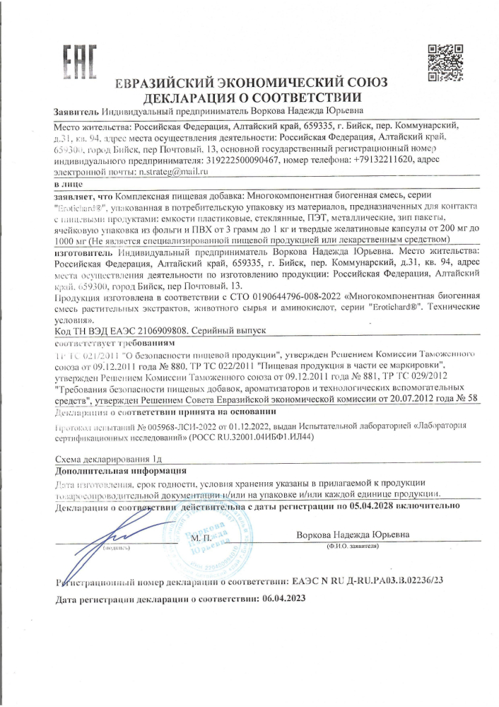 капсулы Erotichard