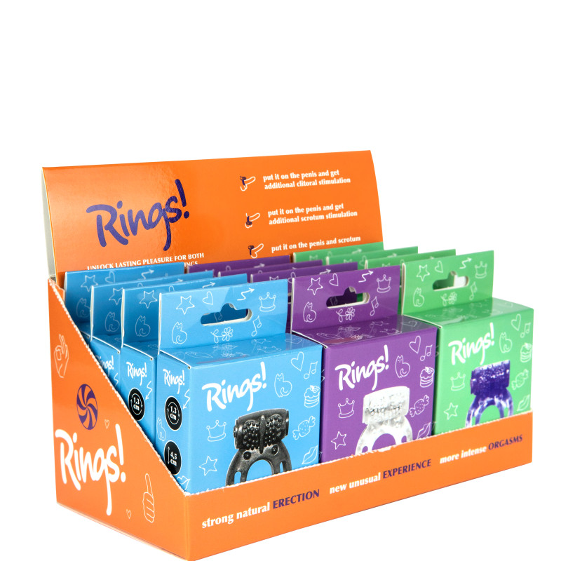 Шоубокс эрекционных колец Rings Axle-pin 12 шт 0122-00lola