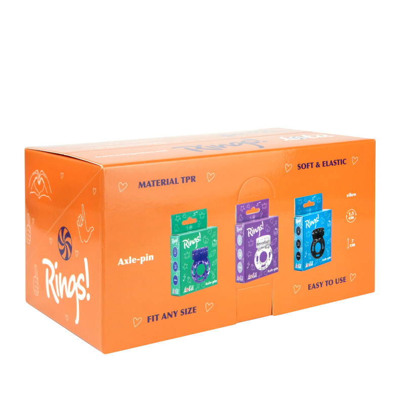 Шоубокс эрекционных колец Rings Axle-pin 12 шт 0122-00lola