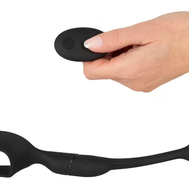 Виброкольцо для мужчин с анальной пробкой и пультом управления 0550728ON