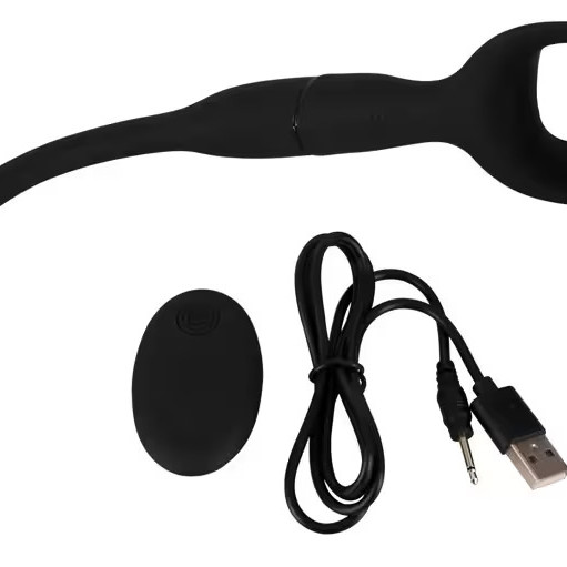 Виброкольцо для мужчин с анальной пробкой и пультом управления 0550728ON