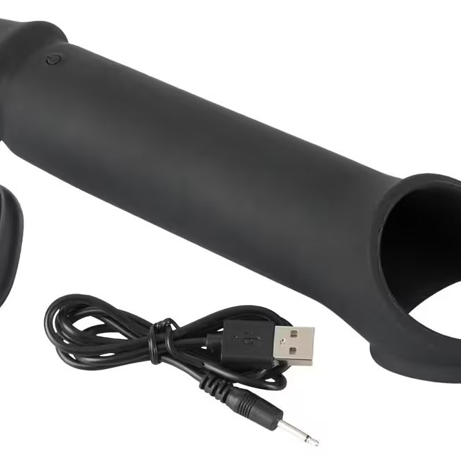 Вибрирующая насадка для пениса с хомутом для яичек и пультом управления 0550825ON