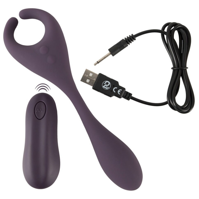 Мультифункциональный вибратор для пар с пультом ДУ 550965ON
