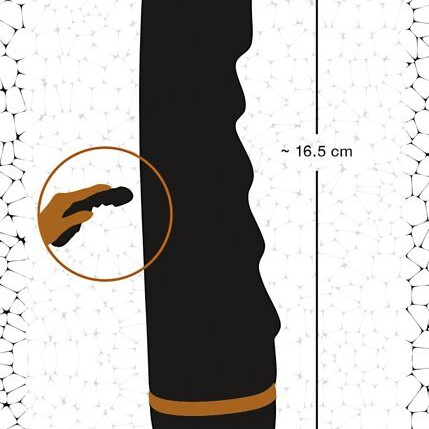 Гибкий вибратор с рельефной поверхностью 591998ON