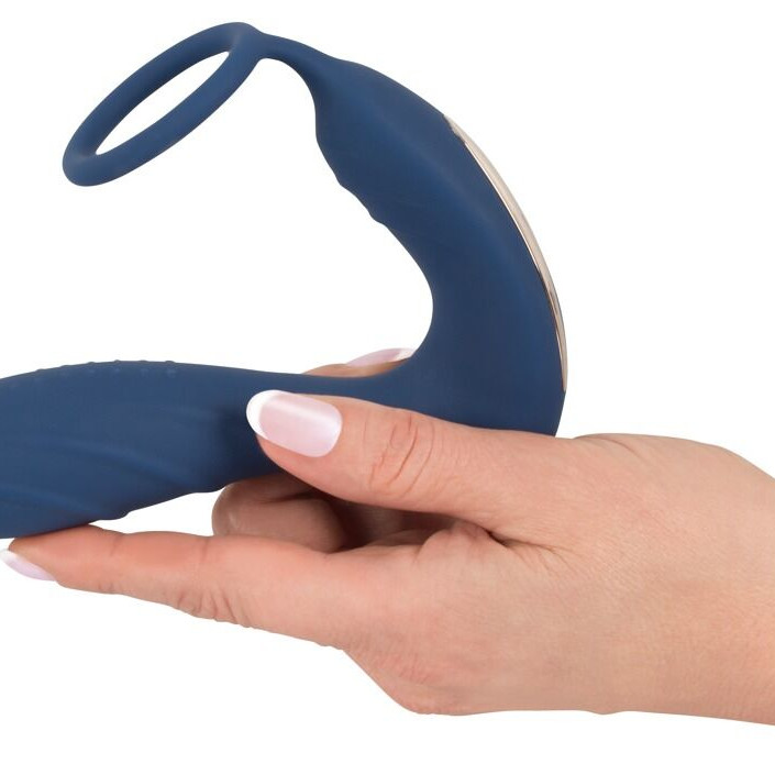 Вибрирующая простатная пробка с эрекционным кольцом 594881ON