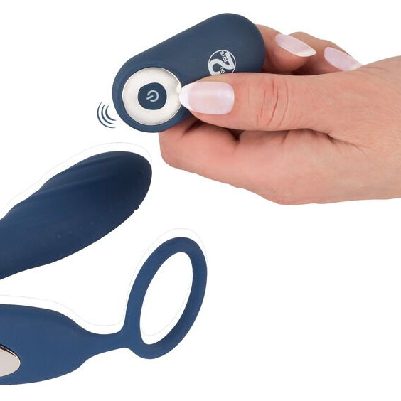 Вибрирующая простатная пробка с эрекционным кольцом 594881ON