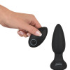 Вращающаяся и вибрирующая анальная пробка с пультом 596426ON