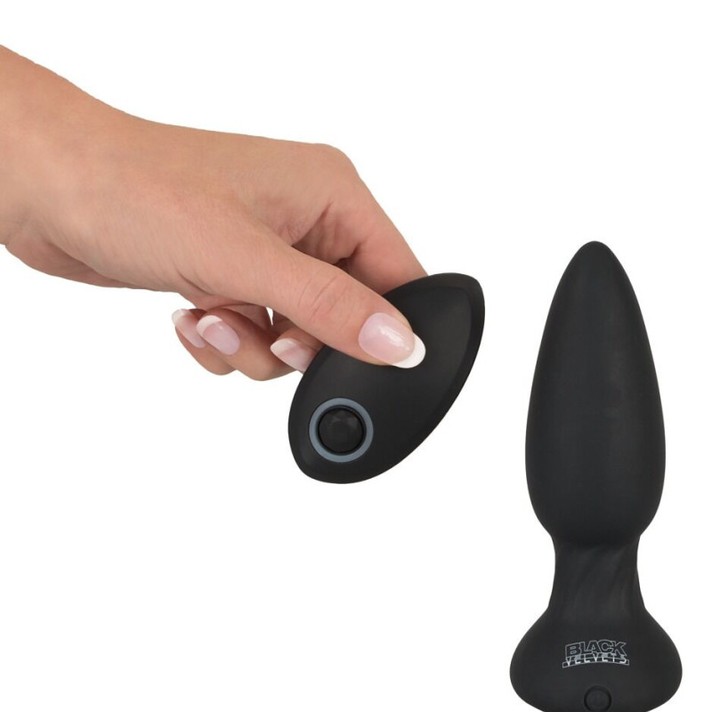 Вращающаяся и вибрирующая анальная пробка с пультом 596426ON