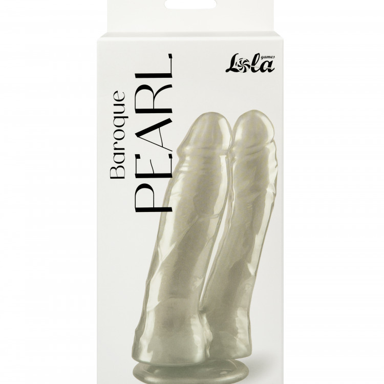 Двойной перламутровый дилдо Baroque Pearl Белый 9900-03lola