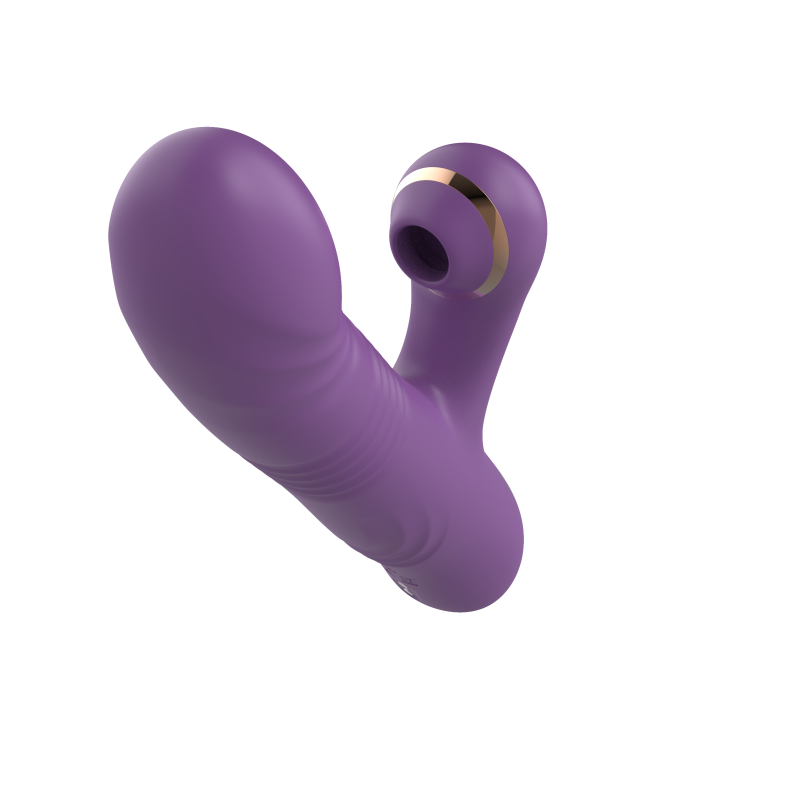 Силиконовый вибратор с возвратно-поступательной стимуляцией SW24126-purple