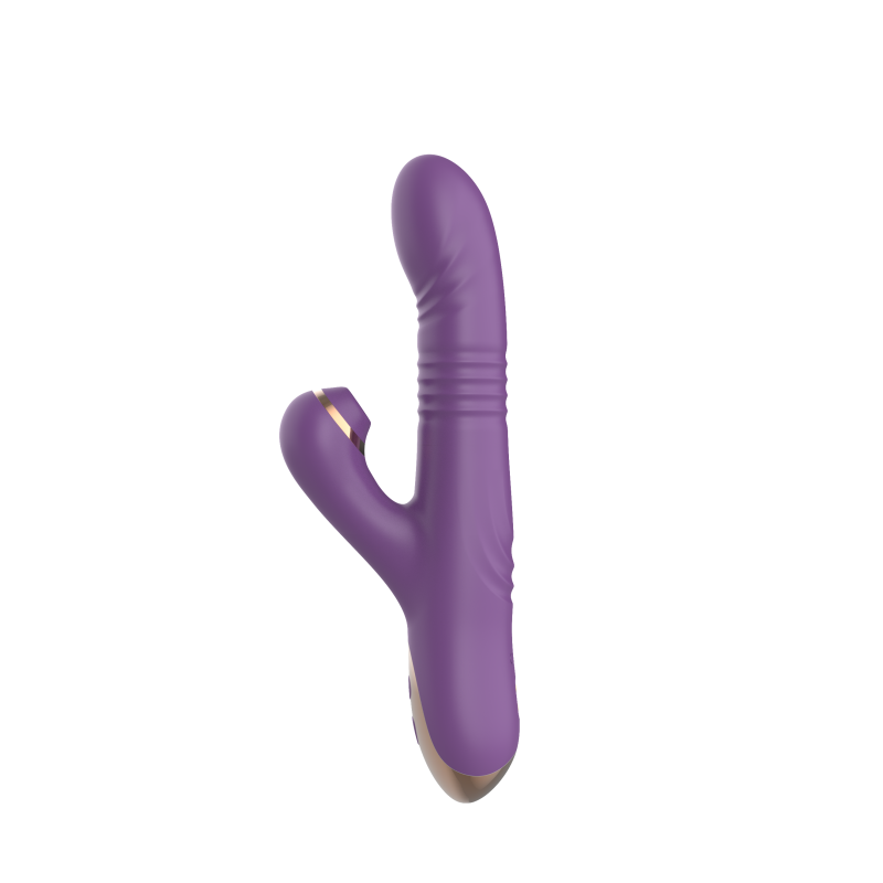 Силиконовый вибратор с возвратно-поступательной стимуляцией SW24126-purple