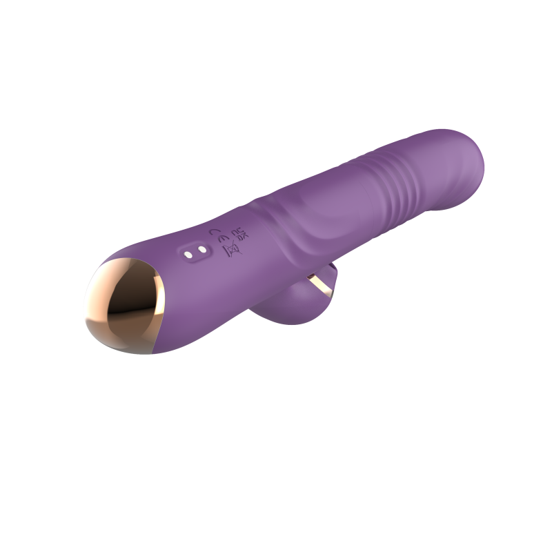 Силиконовый вибратор с возвратно-поступательной стимуляцией SW24126-purple