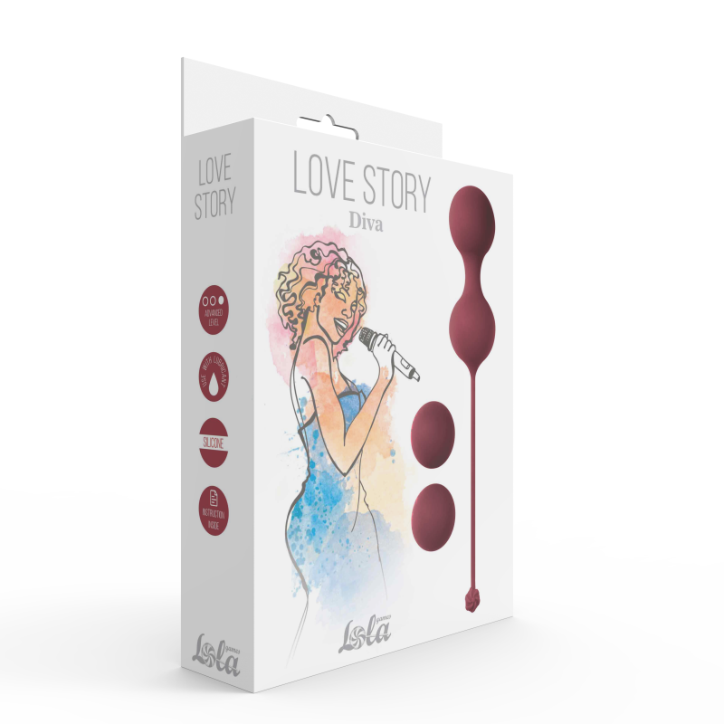 Набор вагинальных шариков Love Story Diva Wine Red 3012-02lola