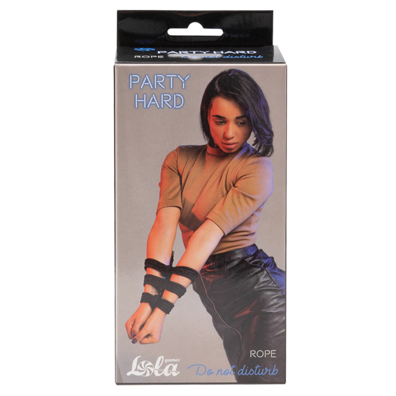 Веревка Party Hard Do Not Disturb Black 5м 1157-01lola