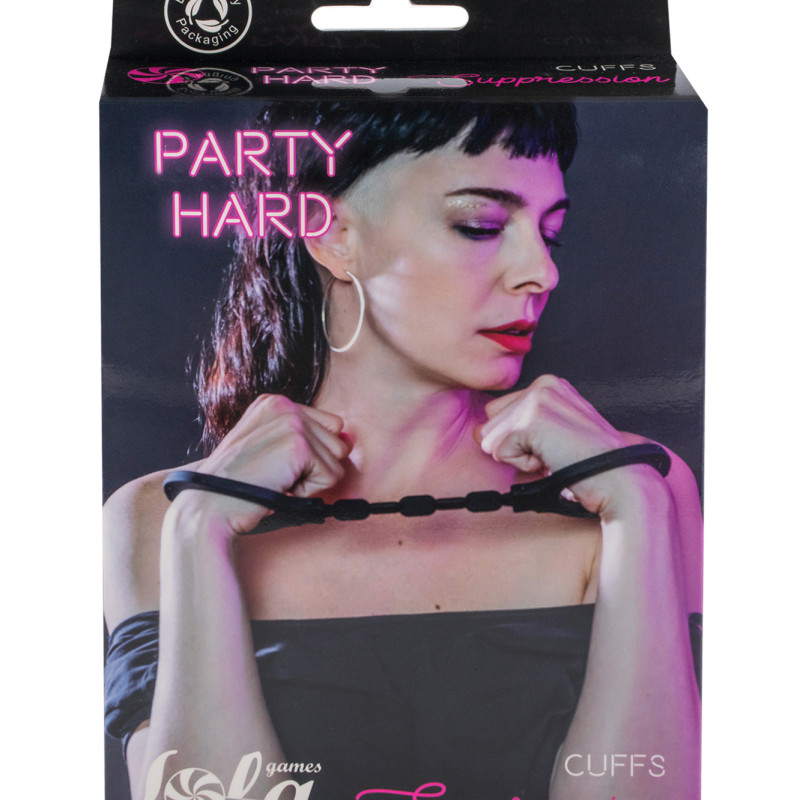 Силиконовые наручники Party Hard Suppression Balck 1167-01lola