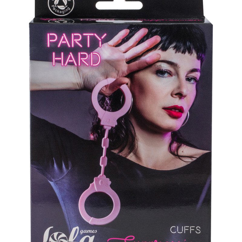 Силиконовые наручники Party Hard Suppression Pink 1167-03lola