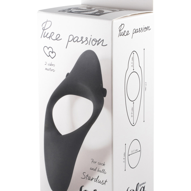Эрекционное виброкольцо Pure Passion Stardust Black 1304-01lola
