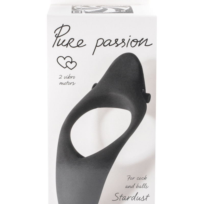 Эрекционное виброкольцо Pure Passion Stardust Black 1304-01lola