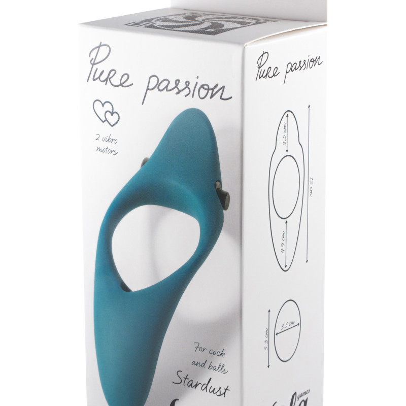 Эрекционное виброкольцо Pure Passion Stardust Green 1304-03lola