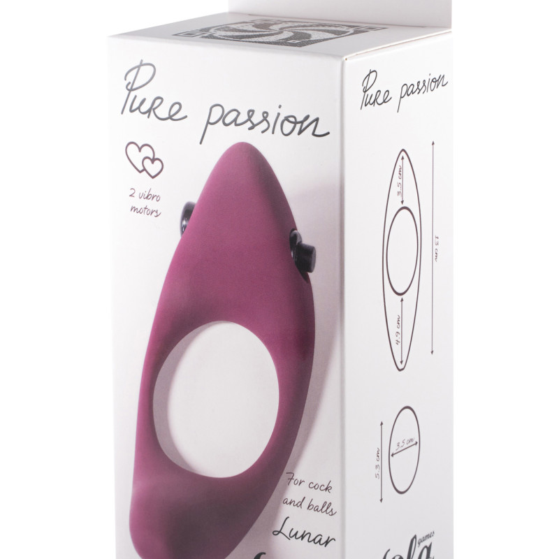 Эрекционное виброкольцо Pure Passion Lunar Wine red 1305-02lola