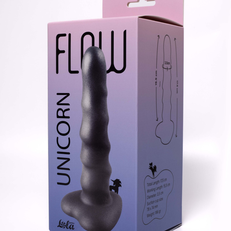 Нереалистичный дилдо Unicorn Black 2043-03lola