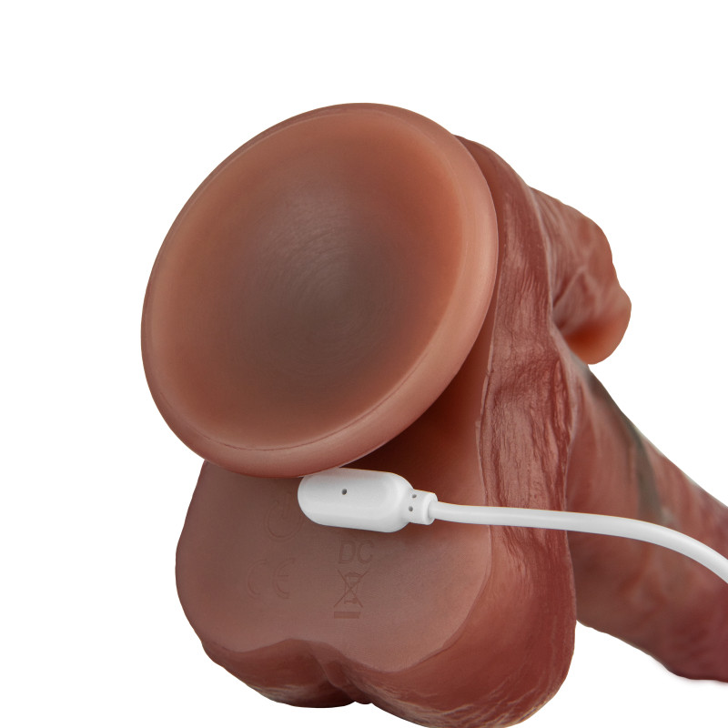 Вагинально-клиторальный дилдо с эффектами вибрации, вращения и пенетрации с нагревом 3475-01