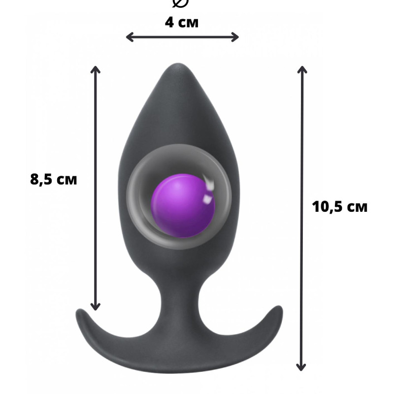 Пробка со смещенным центром тяжести Spice it up Insatiable Dark Grey 8011-02lola
