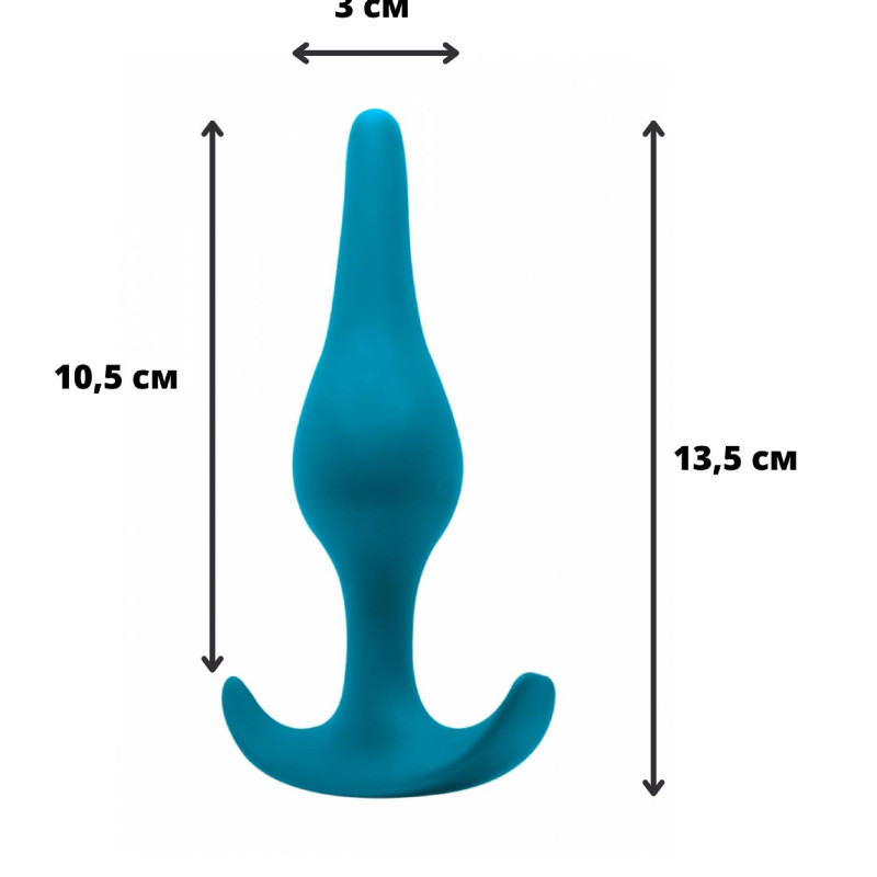 Анальная пробка Spice it up Smooth Aquamarine 8008-03Lola