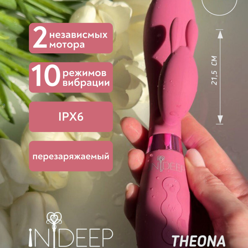 Перезаряжаемый вибратор Indeep PRO Theona Pink 7707-02indeep