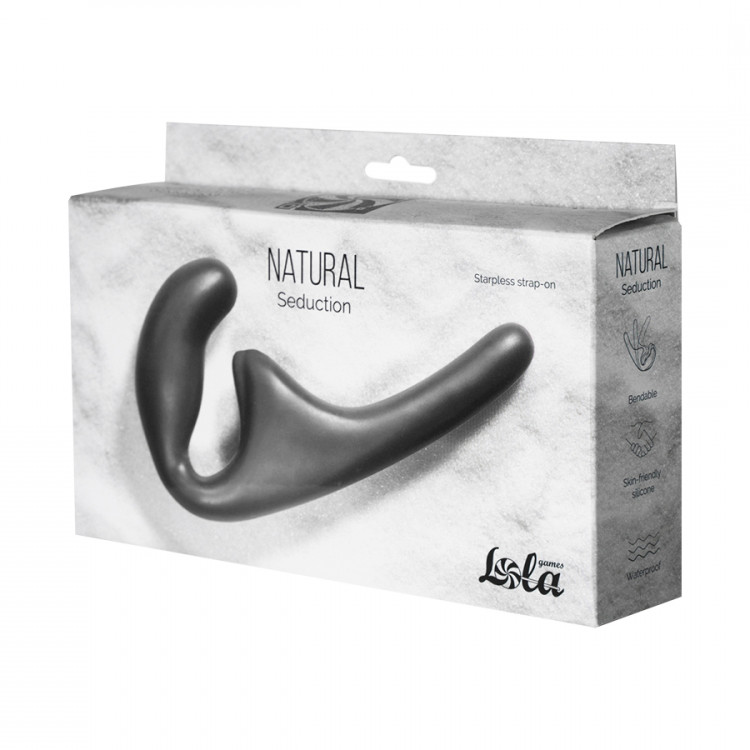 Безремневой анальный страпон Natural Seduction Black 5010-02lola