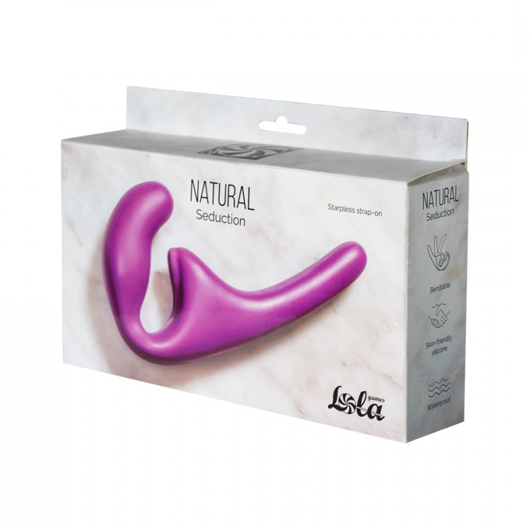 Безремневой анальный страпон Natural Seduction Purple 5010-03lola