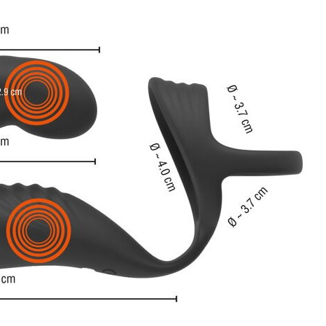 Стимулятор простаты и промежности с кольцом на пенис 540228ON