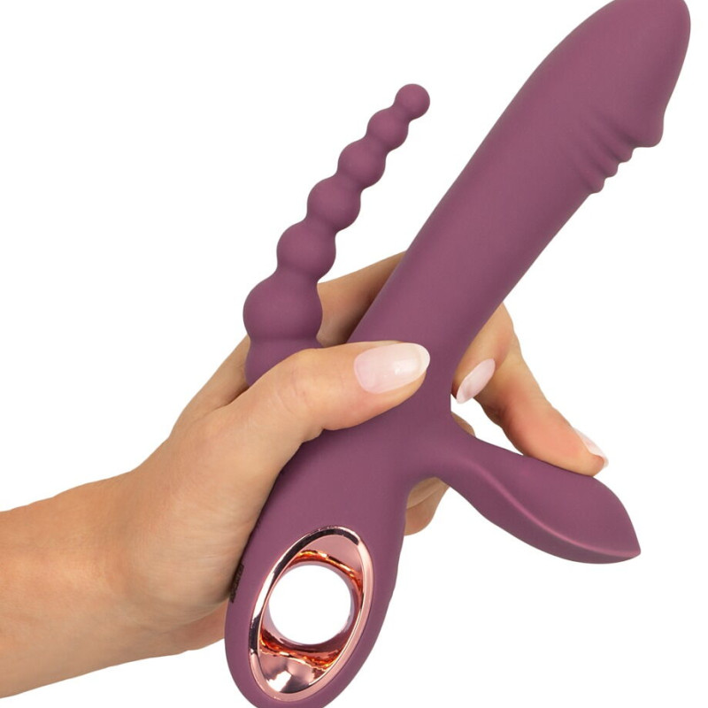 Тонкий тройной вибратор Plum 5404517ON