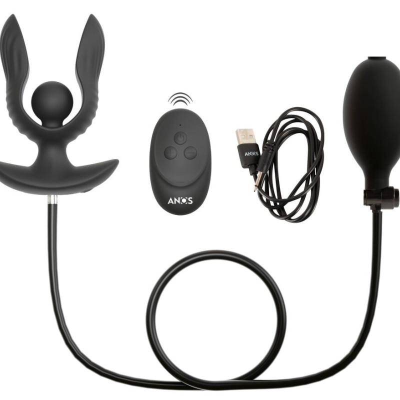 Надувная расширяющая анальная пробка с вибрацией и с пультом 5405130ON