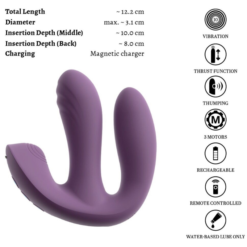 Тройной вибратор с пультом MIREVA 5406722ON