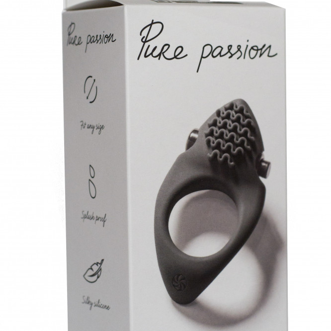 Эрекционное виброкольцо Pure Passion  Midnight black 1300-01lola