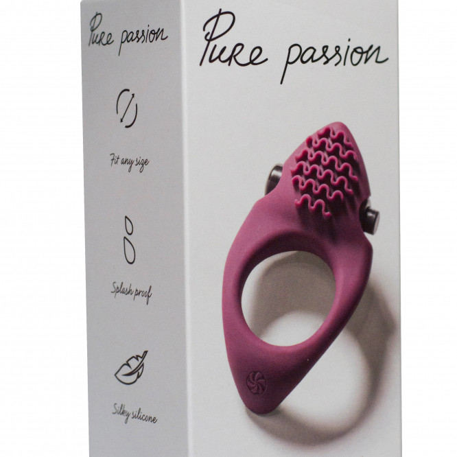 Эрекционное виброкольцо Pure Passion  Midnight Wine red 1300-02lola