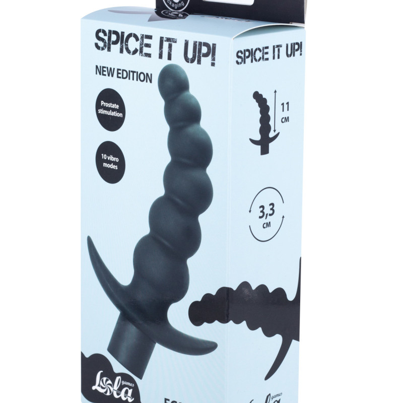 Анальная пробка с вибрацией Spice it up Ecstasy Black 8009-01Lola