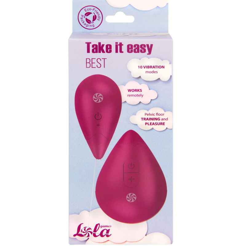 Виброяйцо с пультом управления Take it Easy Best Wine Red 9021-01lola