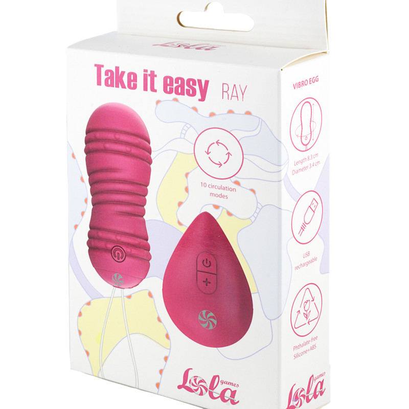 Виброшарики с циркуляцией на пульте управления Take it Easy Ray Pink 9021-10lola