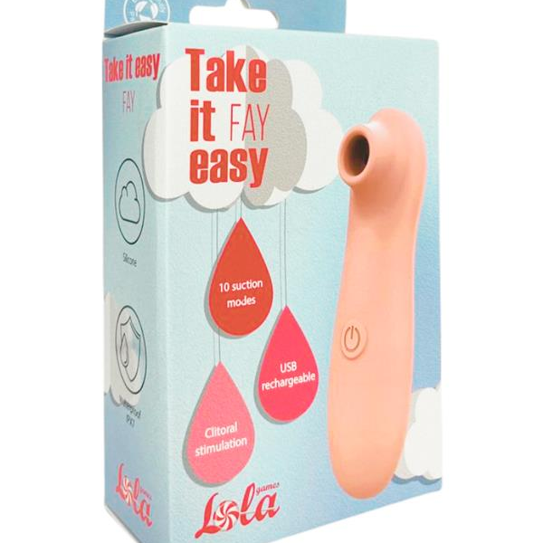 Перезаряжаемый вакуумно-волновой стимулятор Take it Easy Fay Peach 9023-03lola
