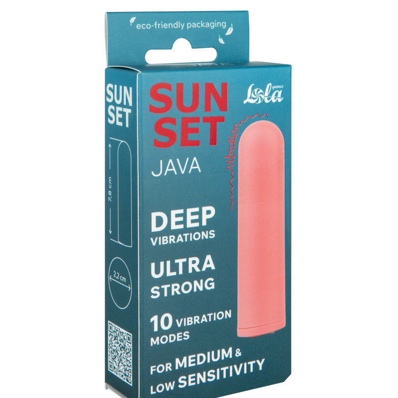 Перезаряжаемая Вибропуля Java Sunset Orange 9705-03lola