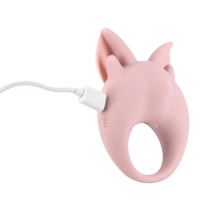 Перезаряжаемое кольцо для клиторальной стимуляции MiMi Animals Kitten Kiki Light Pink 7200-02lola