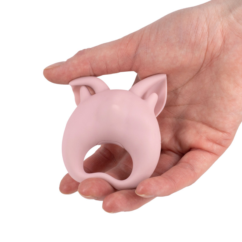 Перезаряжаемое кольцо для клиторальной стимуляции MiMi Animals Kitten Kiki Light Pink 7200-02lola