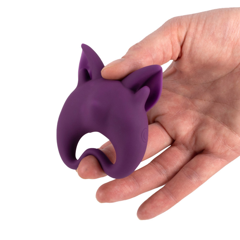Перезаряжаемое кольцо для клиторальной стимуляции MiMi Animals Kitten Kiki Purple 7200-03lola