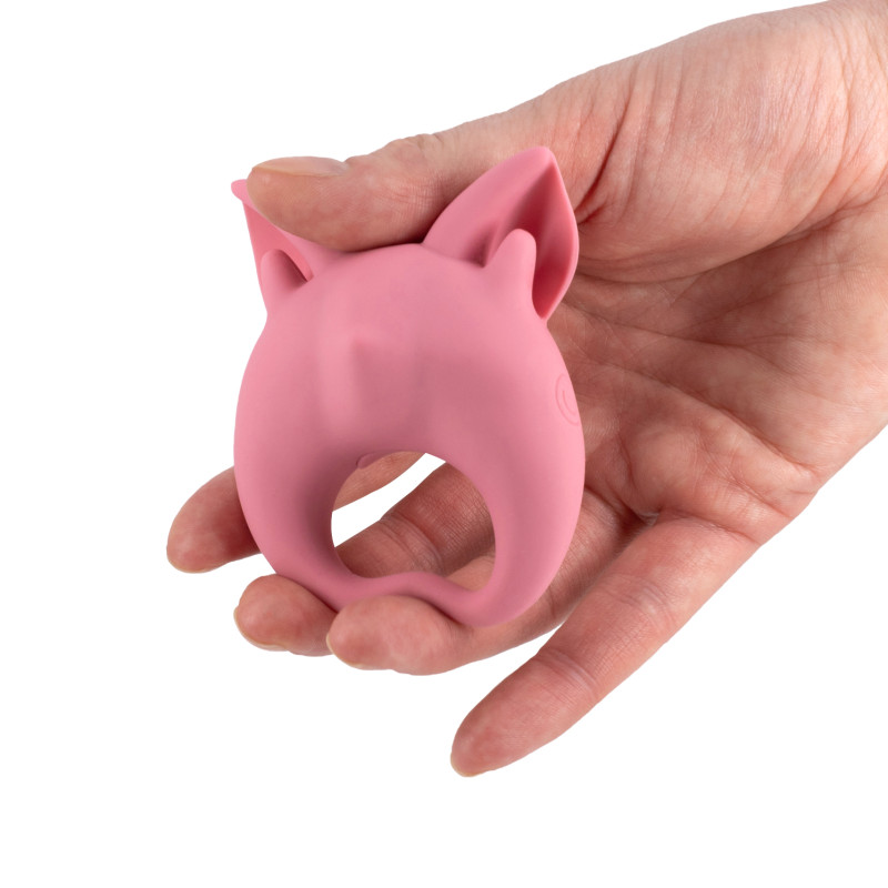 Перезаряжаемое кольцо для клиторальной стимуляции MiMi Animals Kitten Kiki Pink 7200-01lola