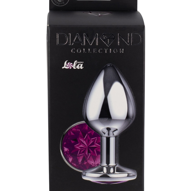 Большая анальная пробка Diamond Purple Sparkle XL 4028-01lola