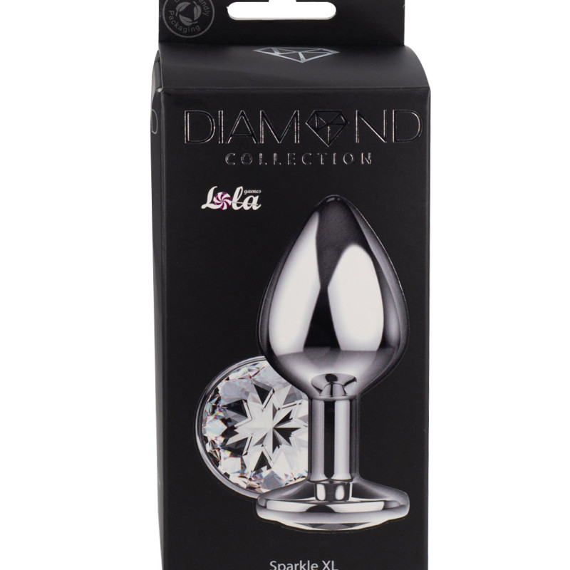 Большая анальная пробка Diamond Clear Sparkle XL 4028-02lola