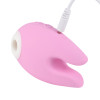 Розовый силиконовый вибратор с вакуумно-волновой стимуляцией 3463-01