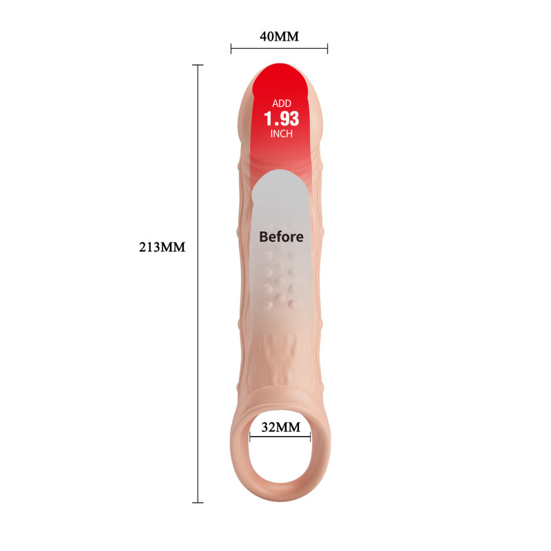 Удлиняющая насадка с рельефом и вибрацией BI-026240Z